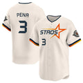Kooe H.Astros #3 Jeremy Pe?a Player Cream Limited Home Stitched Jerseys
