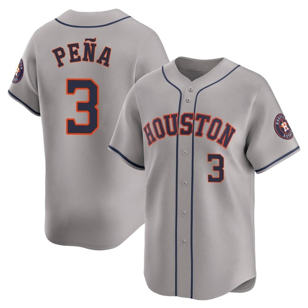 Kooe H.Astros #3 Jeremy Pe?a Player Gray Home Limited Stitched Jerseys
