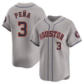Kooe H.Astros #3 Jeremy Pe?a Player Gray Home Limited Stitched Jerseys