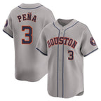 Kooe H.Astros #3 Jeremy Pe?a Player Gray Home Limited Stitched Jerseys