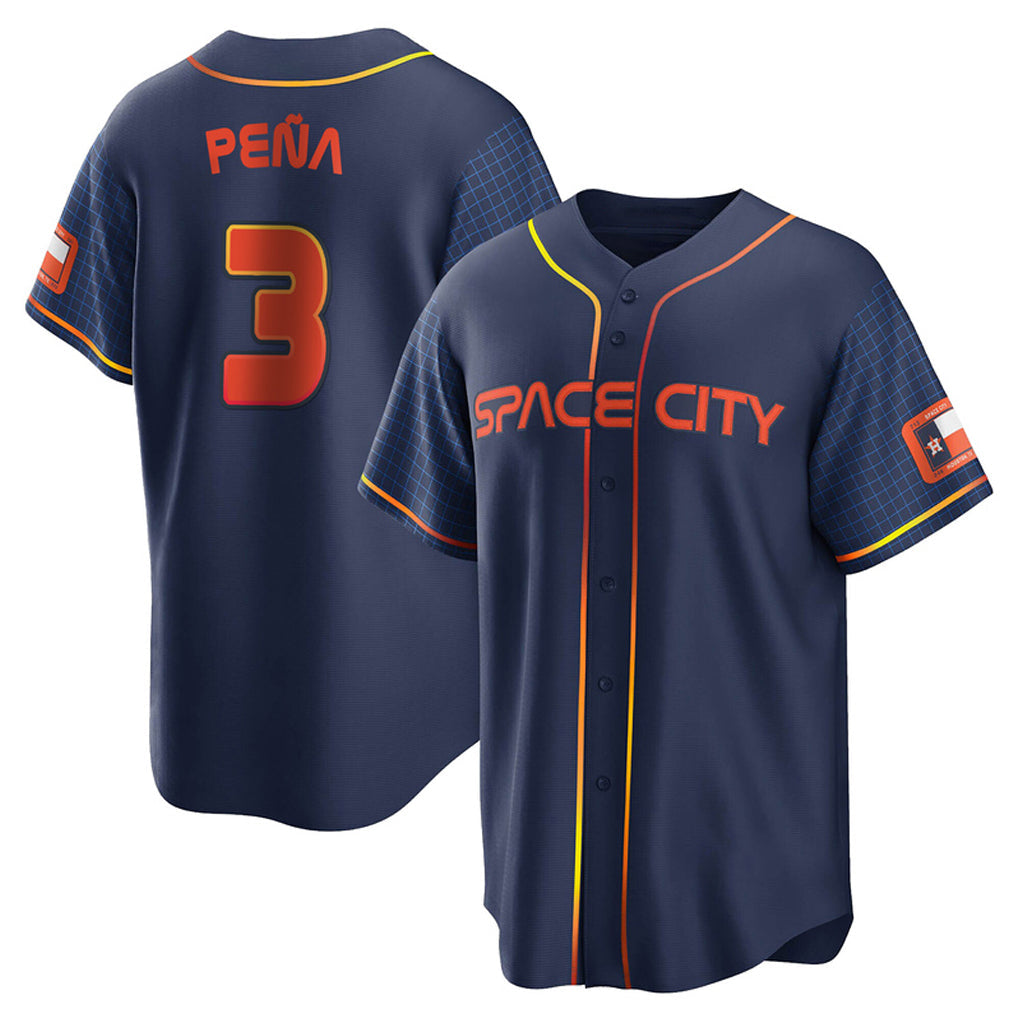 Kooe H.Astros #3 Jeremy Pe?a Player Navy City Connect Home Game Stitched Jerseys
