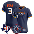 Kooe H.Astros #3 Jeremy Pe?a Player Navy City Connect Texas Patch Vapor Premier Limited Elite Home Stitched Jerseys