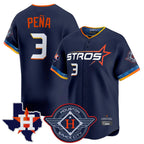 Kooe H.Astros #3 Jeremy Pe?a Player Navy City Connect Texas Patch Vapor Premier Limited Home Stitched Jerseys