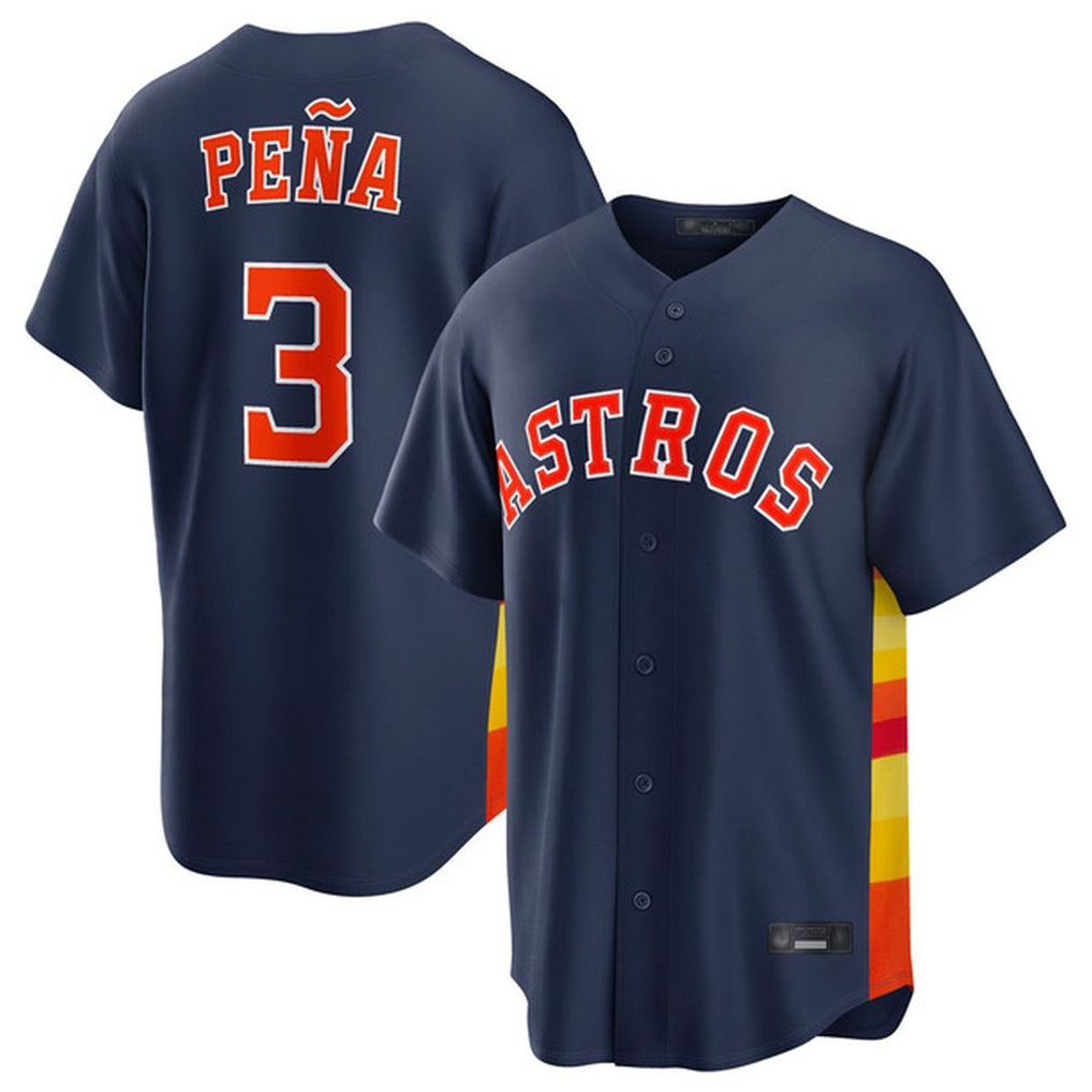 Kooe H.Astros #3 Jeremy Pe?a Player Navy Home Game Stitched Jerseys