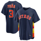 Kooe H.Astros #3 Jeremy Pe?a Player Navy Home Game Stitched Jerseys
