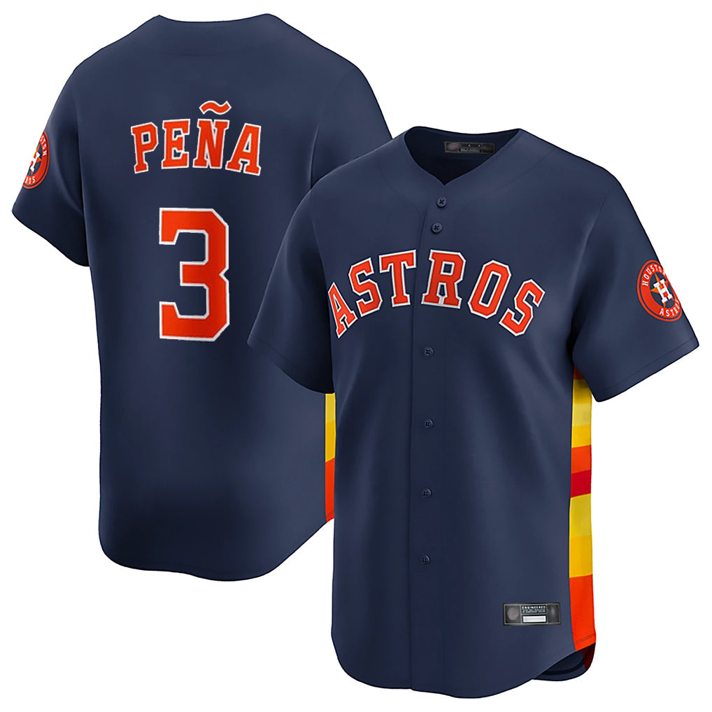 Kooe H.Astros #3 Jeremy Pe?a Player Navy Home Limited Stitched Jerseys