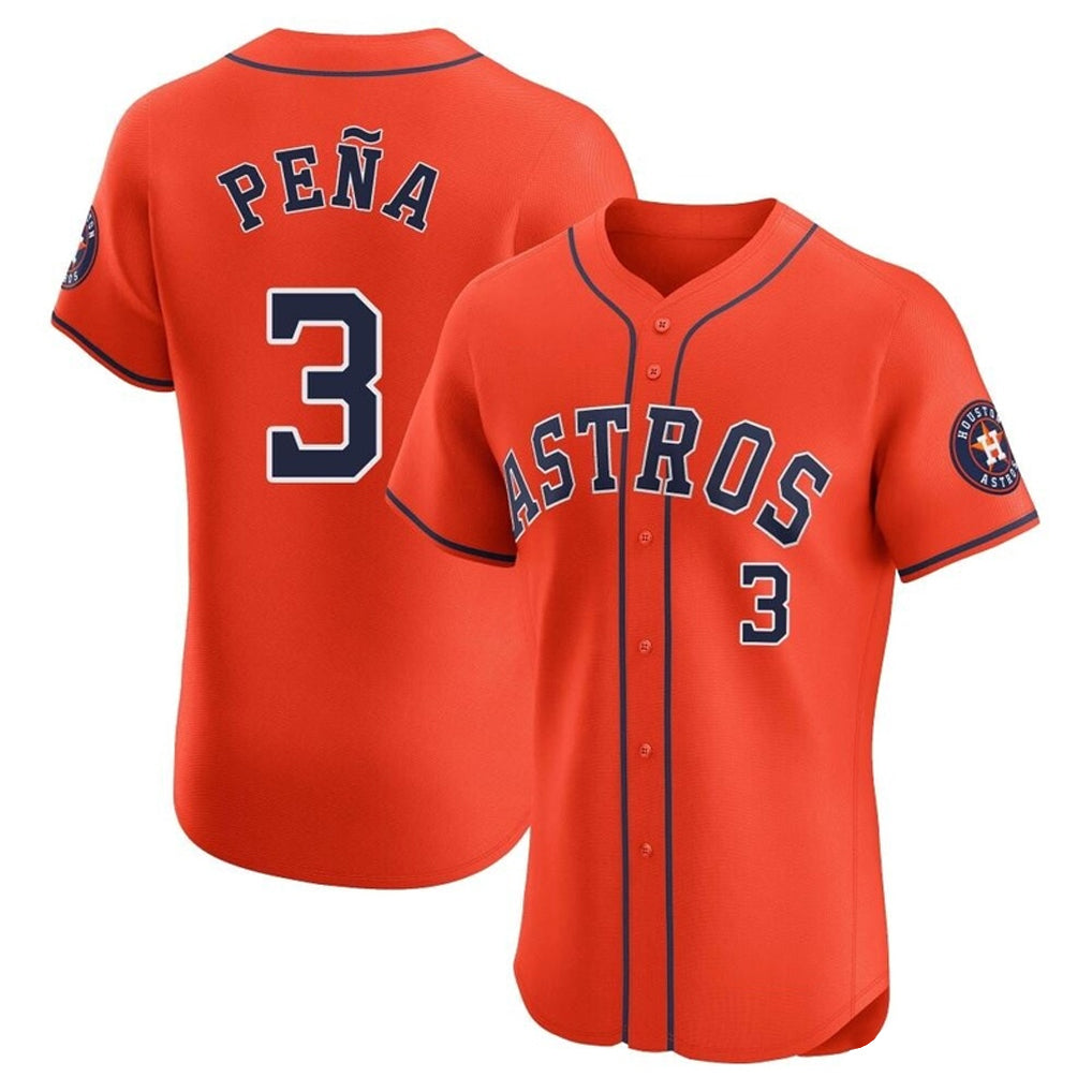 Kooe H.Astros #3 Jeremy Pe?a Player Orange Home Limited Elite Stitched Jerseys