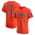 Kooe H.Astros #3 Jeremy Pe?a Player Orange Home Limited Elite Stitched Jerseys