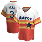 Kooe H.Astros #3 Jeremy Pe?a Player Rainbow Cooperstown Collection T-shirt Stitched Jerseys