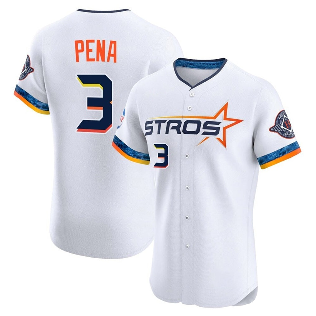 Kooe H.Astros #3 Jeremy Pe?a Player White City Connect Limited Elite Home Stitched Jerseys