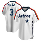 Kooe H.Astros #3 Jeremy Pe?a Player White Cooperstown Collection T-shirt Stitched Jerseys