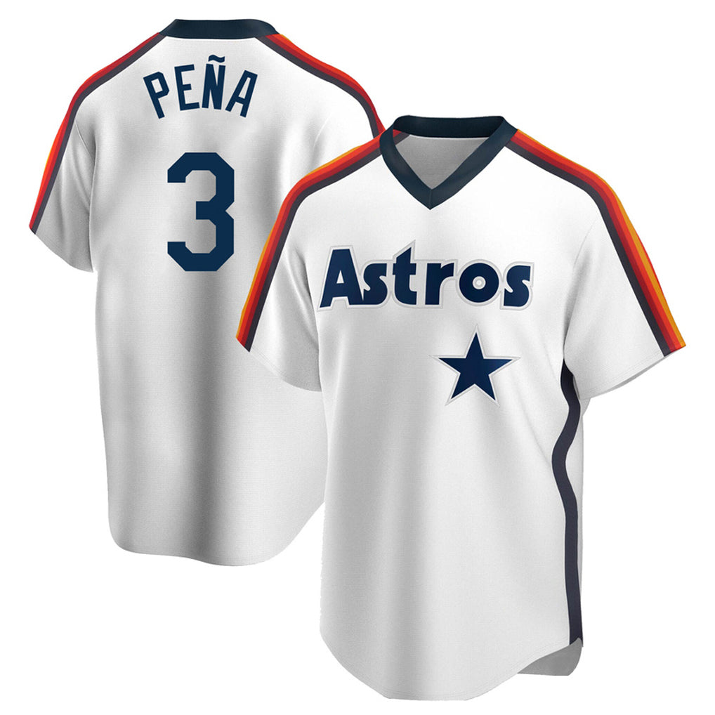 Kooe H.Astros #3 Jeremy Pe?a Player White Cooperstown Collection T-shirt Stitched Jerseys