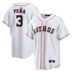 Kooe H.Astros #3 Jeremy Pe?a Player White Home Game Stitched Jerseys