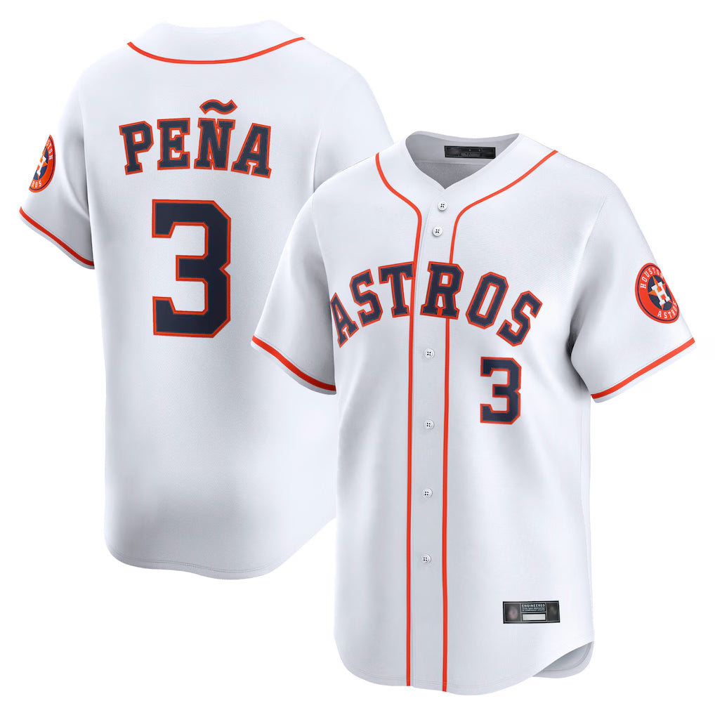 Kooe H.Astros #3 Jeremy Pe?a Player White Home Limited Stitched Jerseys