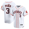 Kooe H.Astros #3 Jeremy Pe?a Player White Home Limited Stitched Jerseys
