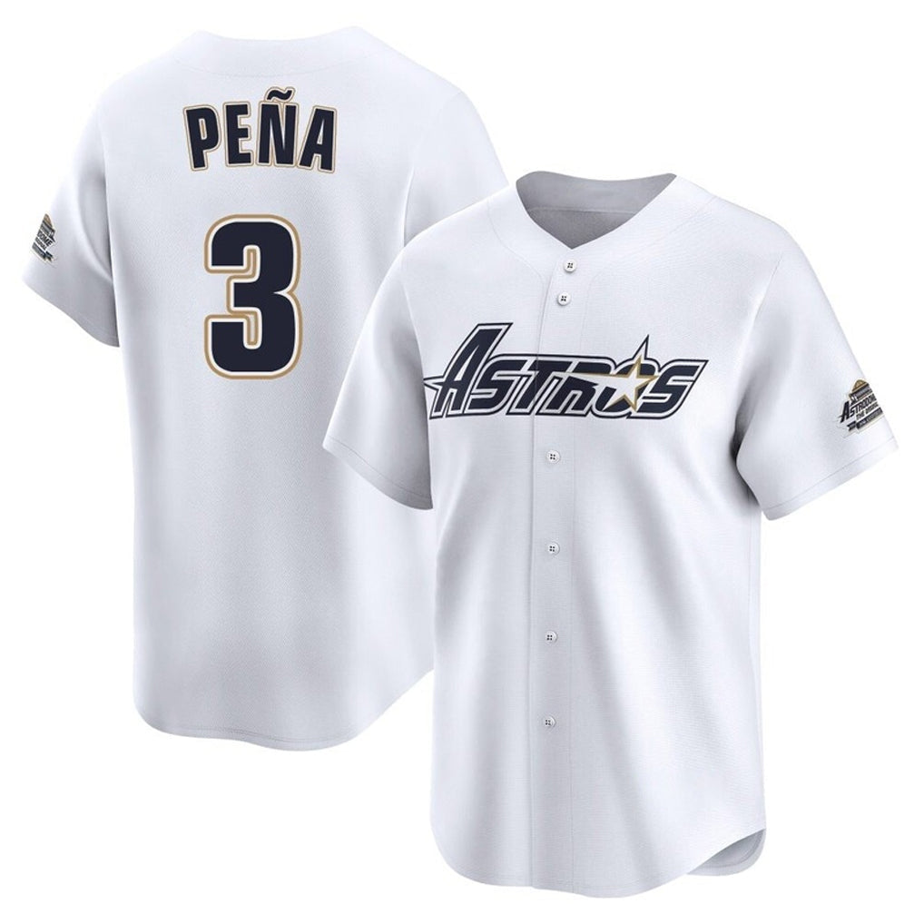 Kooe H.Astros #3 Jeremy Pe?a Player White Throwback Cooperstown Collection Limited Stitched Jerseys