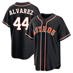 Kooe H.Astros #44 Yordan Alvarez Player Black Fashion Out Home Game Stitched Jerseys