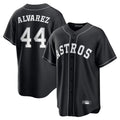 Kooe H.Astros #44 Yordan Alvarez Player Black Home Game Stitched Jerseys