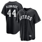 Kooe H.Astros #44 Yordan Alvarez Player Black Home Game Stitched Jerseys