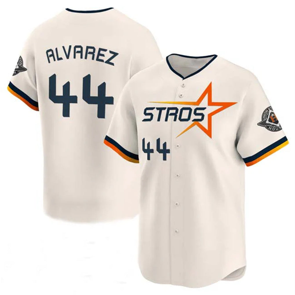 Kooe H.Astros #44 Yordan Alvarez Player Cream City Connect Limited Home Stitched Jerseys