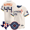 Kooe H.Astros #44 Yordan Alvarez Player Cream City Connect Texas Patch Vapor Premier Limited Home Stitched Jerseys