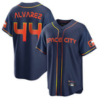 Kooe H.Astros #44 Yordan Alvarez Player Navy City Connect Home Game Stitched Jerseys