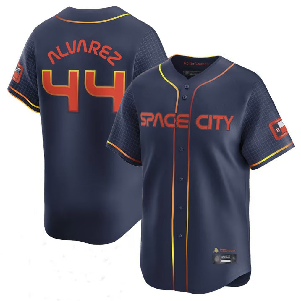 Kooe H.Astros #44 Yordan Alvarez Player Navy City Connect Limited Home Game Stitched Jerseys