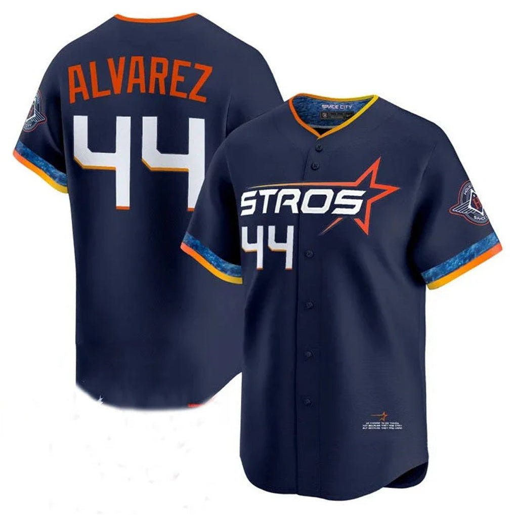 Kooe H.Astros #44 Yordan Alvarez Player Navy City Connect Limited Home Stitched Jerseys