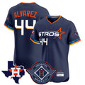 Kooe H.Astros #44 Yordan Alvarez Player Navy City Connect Texas Patch Vapor Premier Limited Elite Home Stitched Jerseys