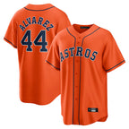 Kooe H.Astros #44 Yordan Alvarez Player Orange Home Game Stitched Jerseys