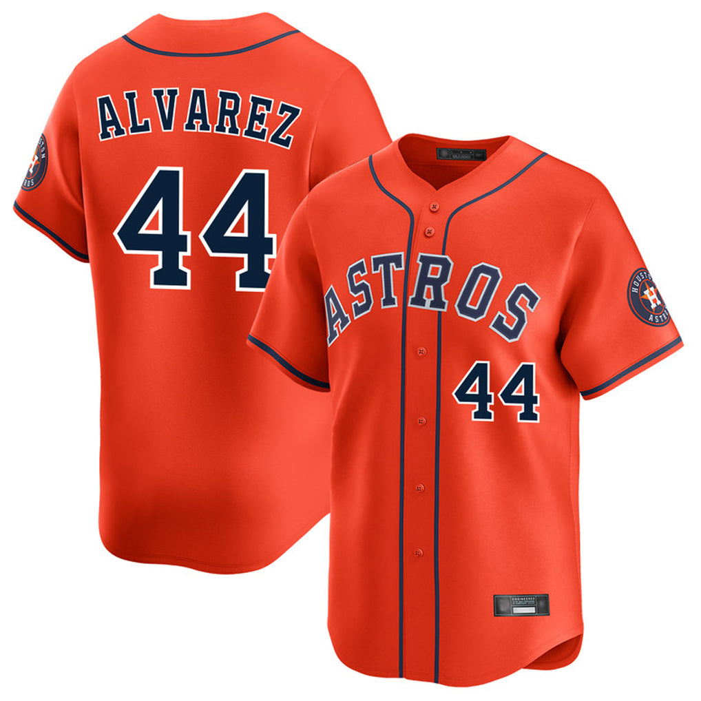 Kooe H.Astros #44 Yordan Alvarez Player Orange Home Limited Stitched Jerseys