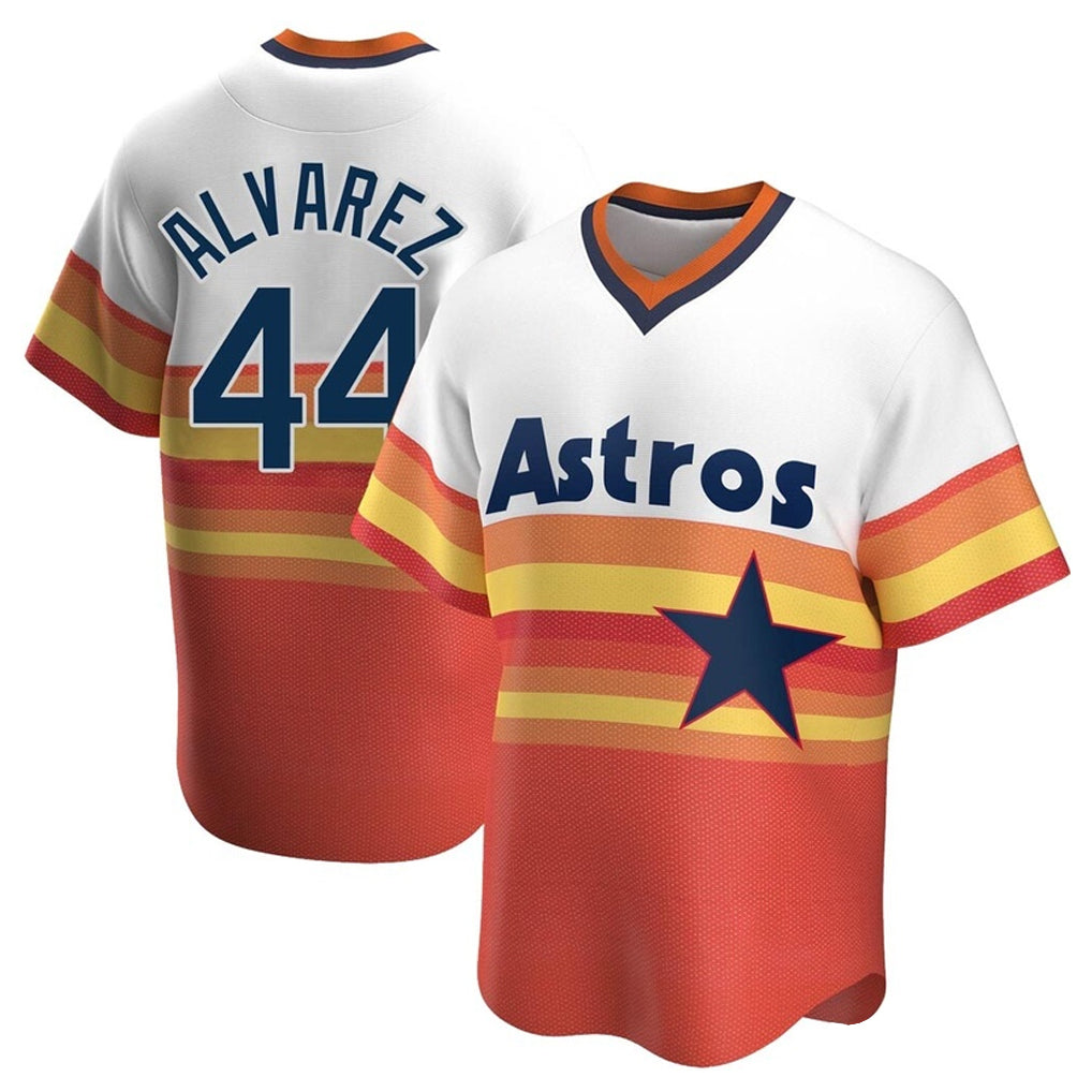 Kooe H.Astros #44 Yordan Alvarez Player Rainbow Cooperstown Collection T-shirt Stitched Jerseys