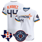 Kooe H.Astros #44 Yordan Alvarez Player White City Connect Texas Patch Vapor Premier Limited Elite Home Stitched Jerseys