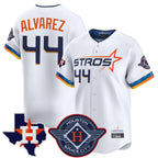 Kooe H.Astros #44 Yordan Alvarez Player White City Connect Texas Patch Vapor Premier Limited Home Stitched Jerseys