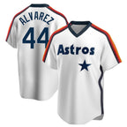 Kooe H.Astros #44 Yordan Alvarez Player White Cooperstown Collection T-shirt Stitched Jerseys