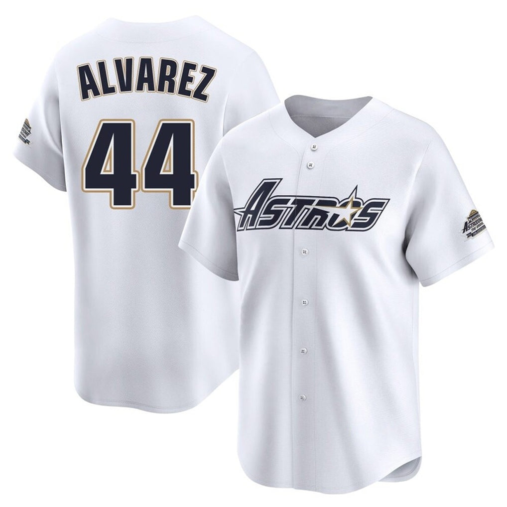 Kooe H.Astros #44 Yordan Alvarez Player White Throwback Cooperstown Collection Limited Stitched Jerseys