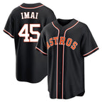 Kooe H.Astros #45 Tatsuya Imai Player Black Fashion Out Home Game Stitched Jerseys
