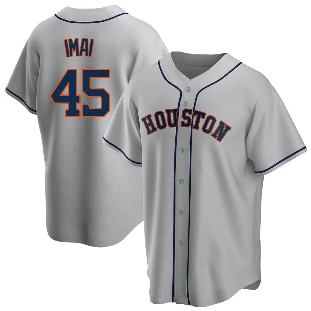 Kooe H.Astros #45 Tatsuya Imai Player Gray Home Game Stitched Jerseys