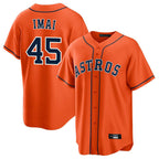 Kooe H.Astros #45 Tatsuya Imai Player Orange Home Game Stitched Jerseys