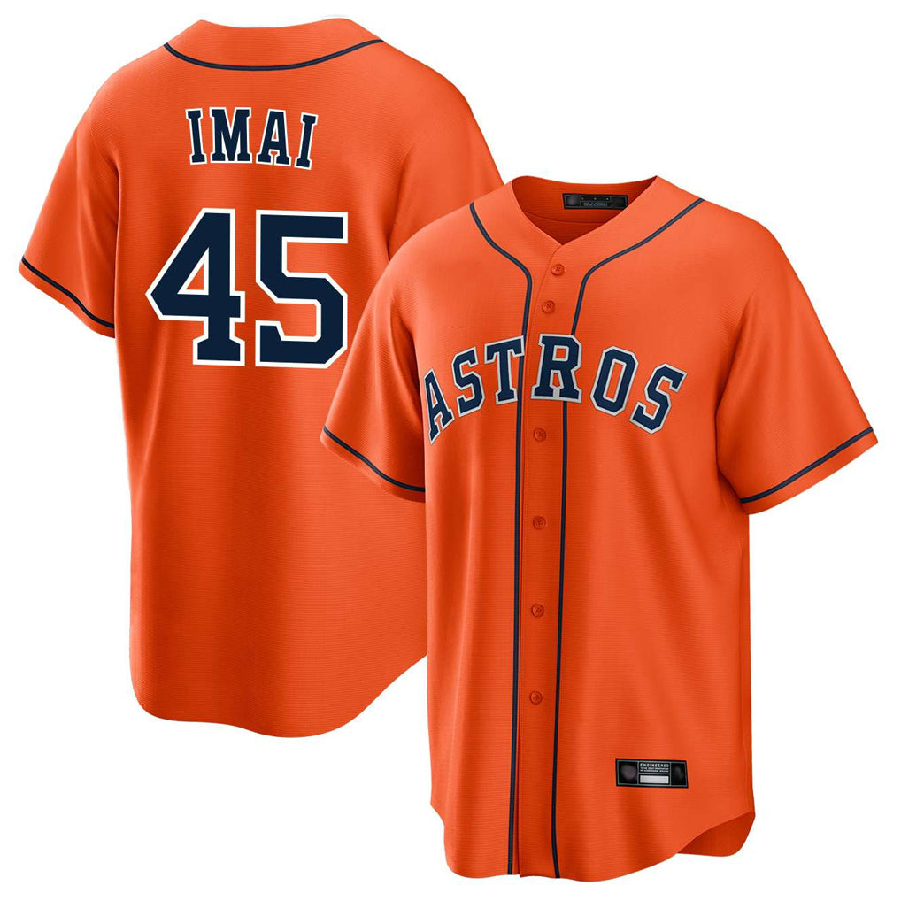 Kooe H.Astros #45 Tatsuya Imai Player Orange Home Game Stitched Jerseys