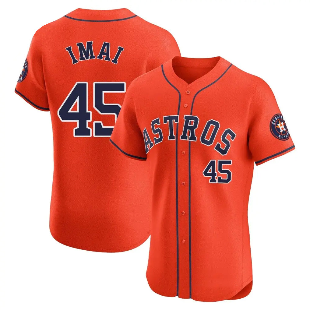 Kooe H.Astros #45 Tatsuya Imai Player Orange Home Limited Elite Stitched Jerseys