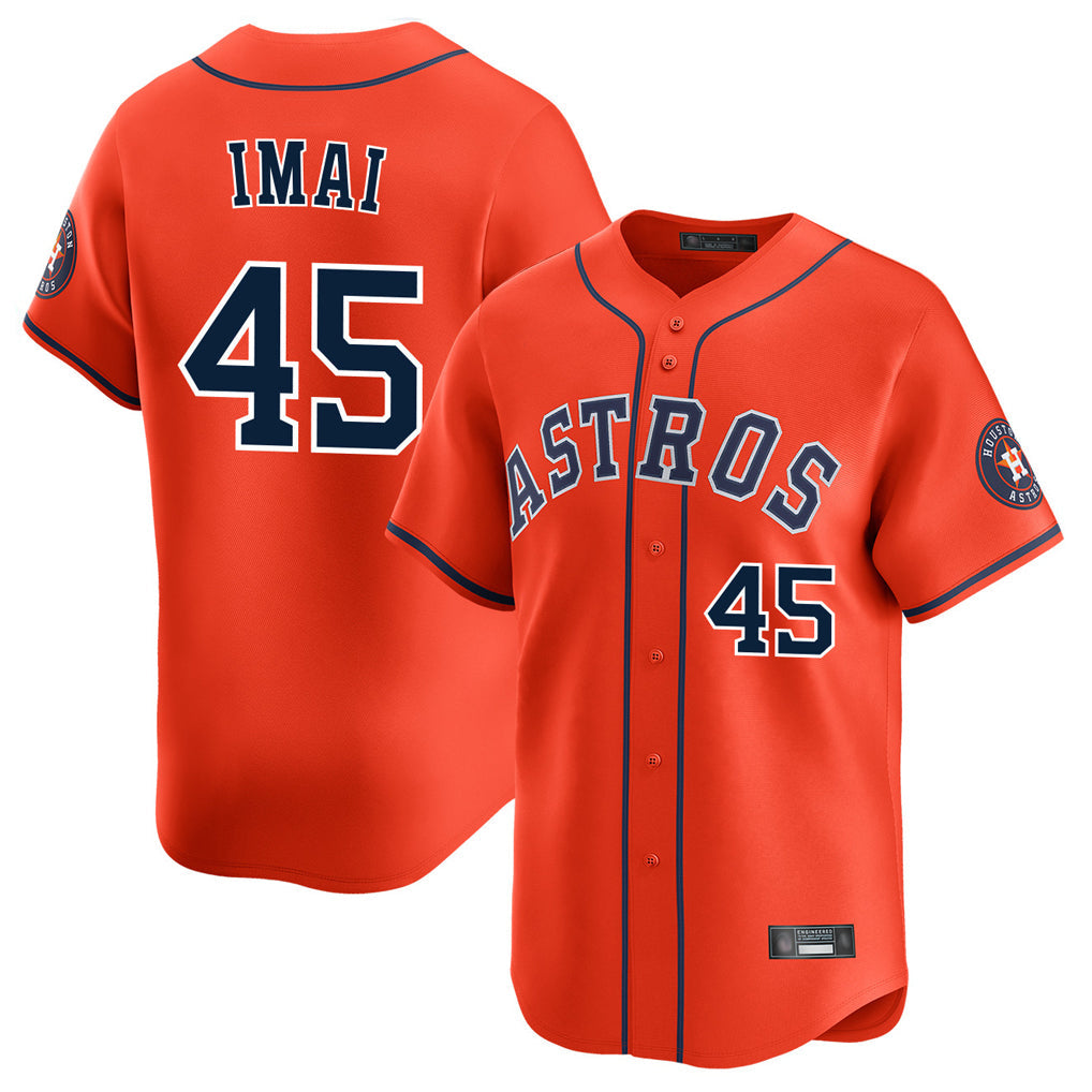 Kooe H.Astros #45 Tatsuya Imai Player Orange Home Limited Stitched Jerseys