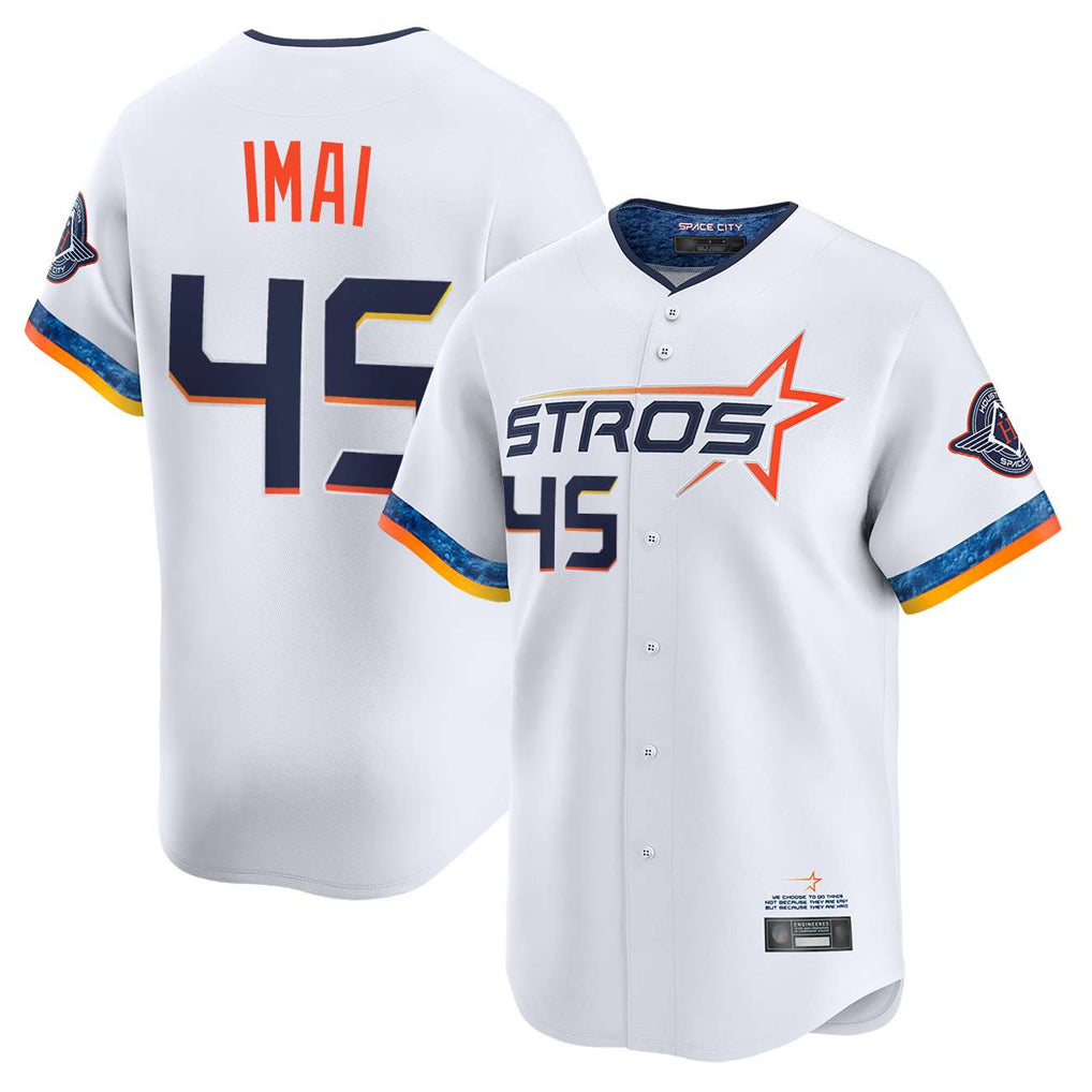 Kooe H.Astros #45 Tatsuya Imai Player White City Connect Limited Home Stitched Jerseys