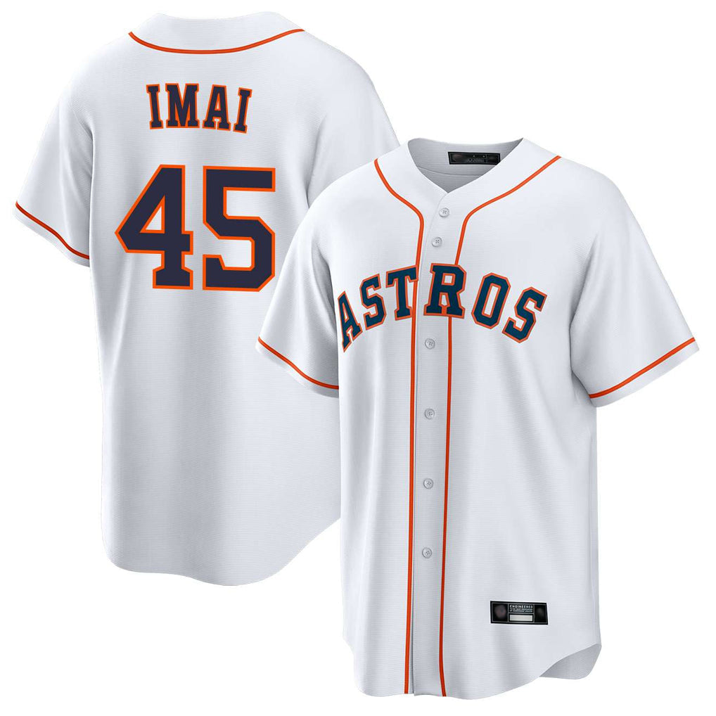 Kooe H.Astros #45 Tatsuya Imai Player White Home Game Stitched Jerseys