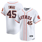 Kooe H.Astros #45 Tatsuya Imai Player White Home Limited Stitched Jerseys
