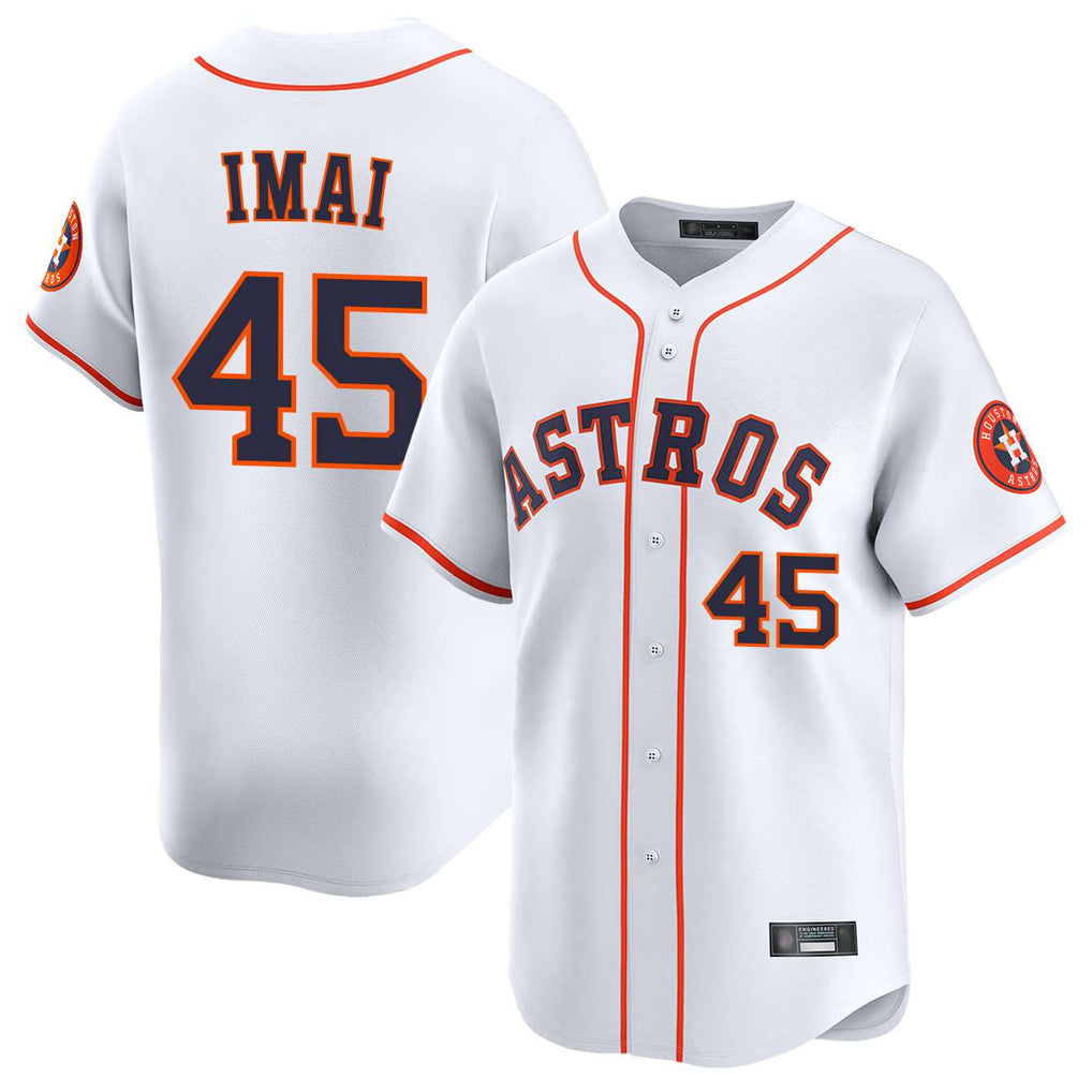 Kooe H.Astros #45 Tatsuya Imai Player White Home Limited Stitched Jerseys
