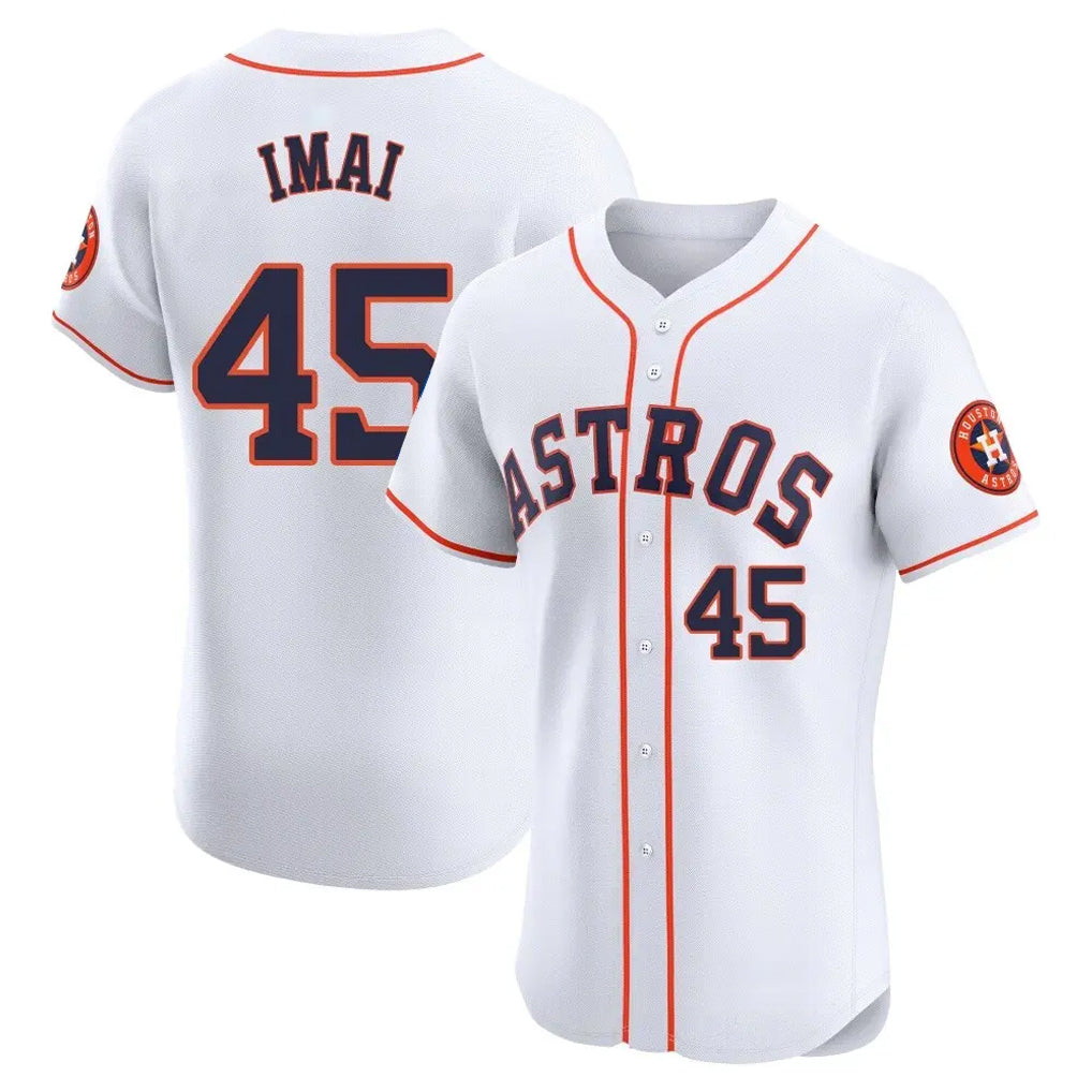 Kooe H.Astros #45 Tatsuya Imai Player White Limited Elite Home Stitched Jerseys