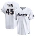 Kooe H.Astros #45 Tatsuya Imai Player White Throwback Cooperstown Collection Limited Stitched Jerseys