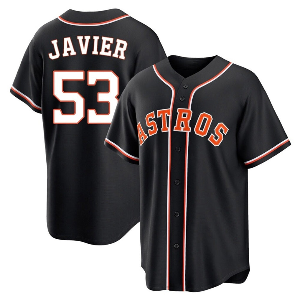 Kooe H.Astros #53 Cristian Javier Player Black Fashion Out Home Game Stitched Jerseys