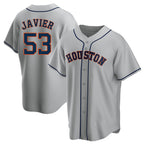Kooe H.Astros #53 Cristian Javier Player Gray Home Game Stitched Jerseys